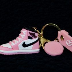 Pink Sneaker Keychain