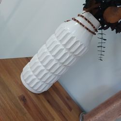Decorative Vase 18" T. With Or Without The Plants In  It
