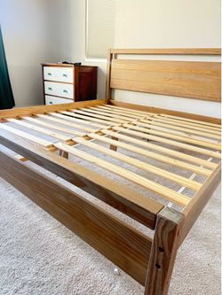 Wood King size bed frame