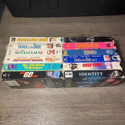 Lot of 12 VHS Tapes Mixed Movies