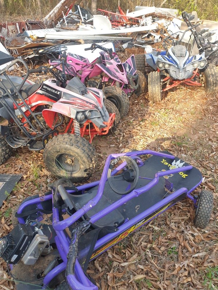 3 Four Wheelers N Go-cart