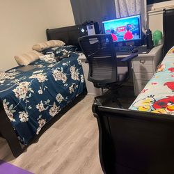 Single bed frame and mattress for sale