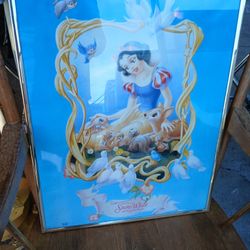 1980s Walt Disney's Snow White and the Seven Dwarves Framed Poster