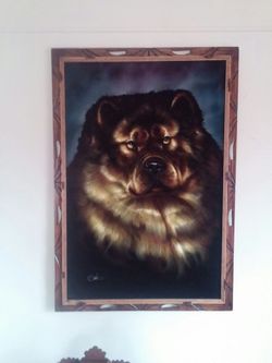 Beautiful chow chow painting