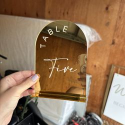 Gold Table Numbers