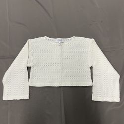 Derek Lam 10 Crosby Crop Top Knit White Women’s Size 2
