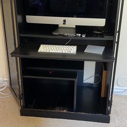 Cabinet Hidden Desk  with pull out keyboard shelf
