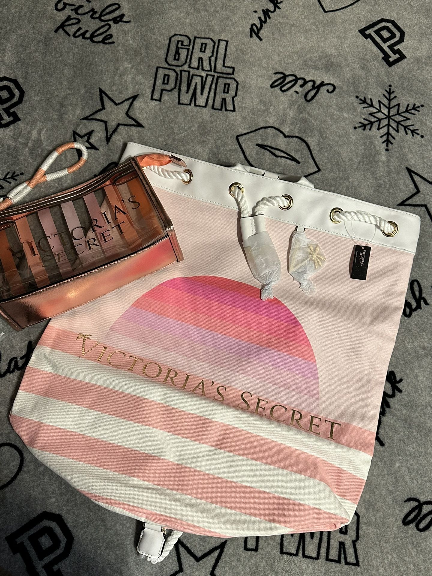 Victoria Secret Pool Bag And Clear Bag