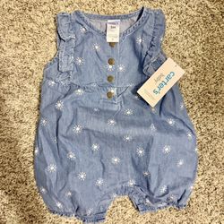Carter’s Baby Girl 3m Jean Romper