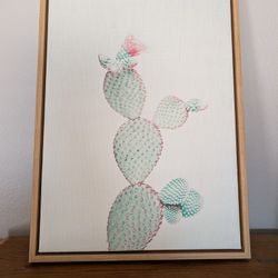 Framed Cactus Canvas Art