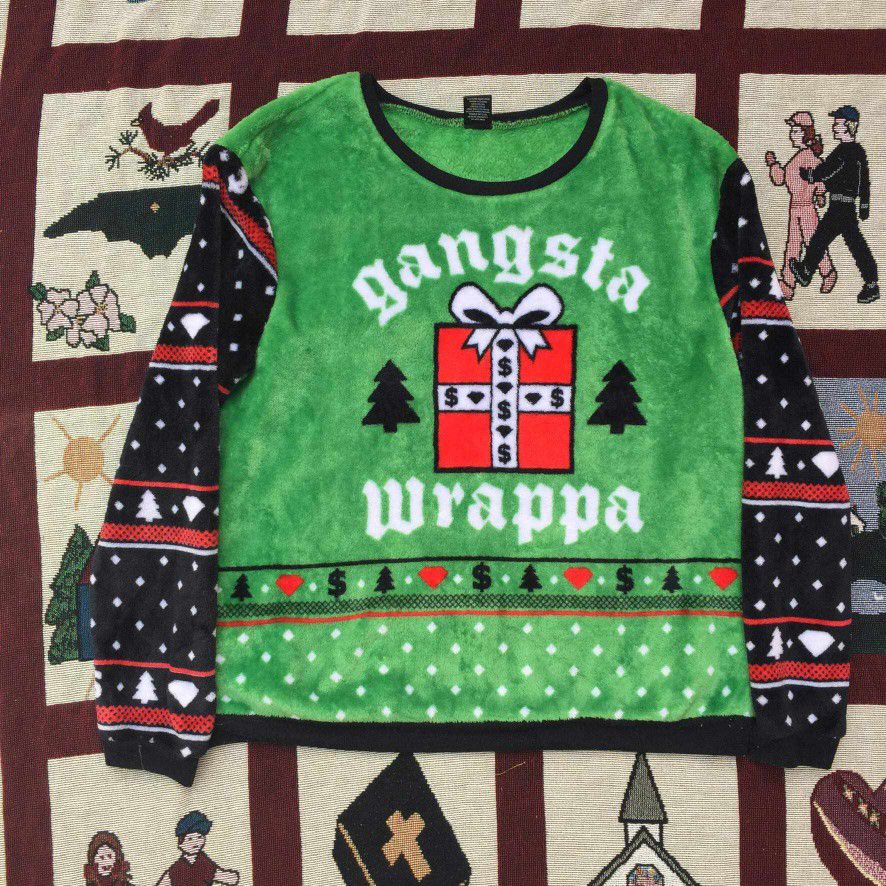 Gangsta Wrappa Christmas Sweater 