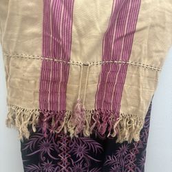 South American  Embroidered Skirt With Fringe Top