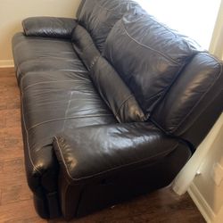 Leather Reclining Sofa