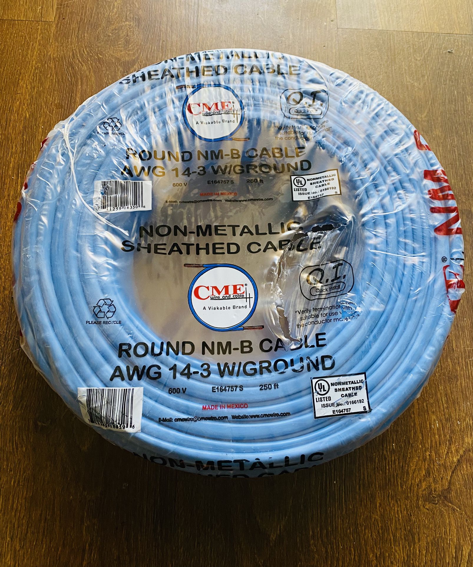 250ft 14/3 CME INDOOR WIRE 