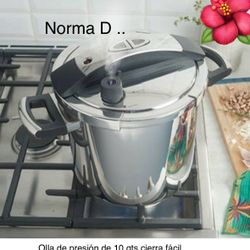 Olla De Presión De 10 Qts Cierra Fácil Nueva En Su Caja 🌺 Princess House 🌺