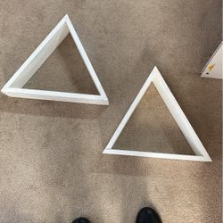 Triangle Wood Shelves