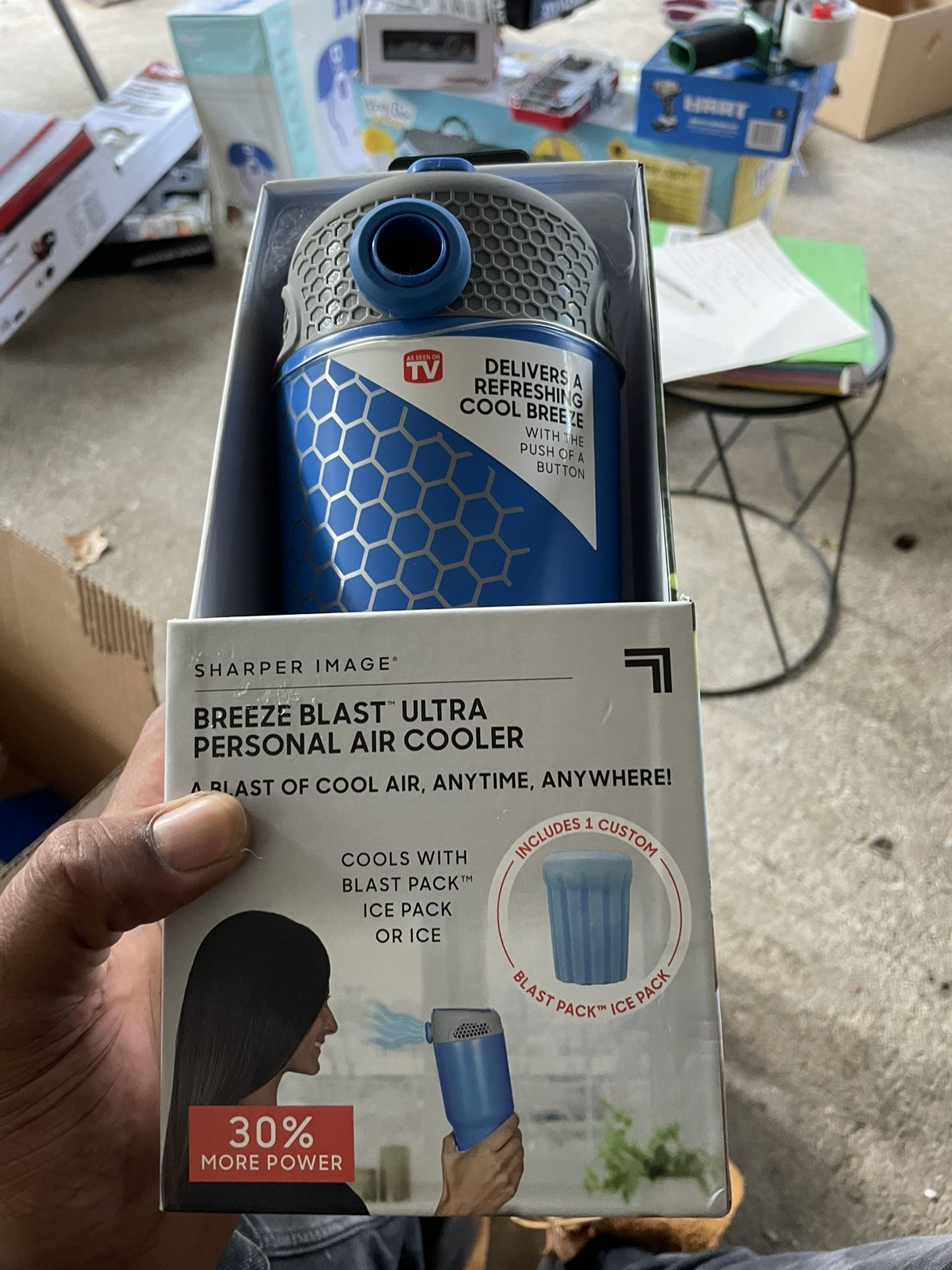 The Sharper Image Breeze Blast Personal Air Cooler As Seen on TV