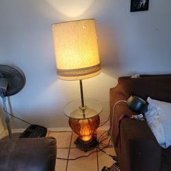 Vintage Amber Glass Lamps
