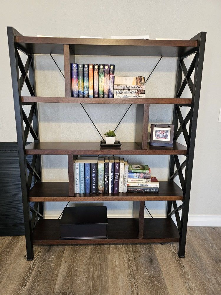 Bookcase Stand, Double Wide Open 5-Tier