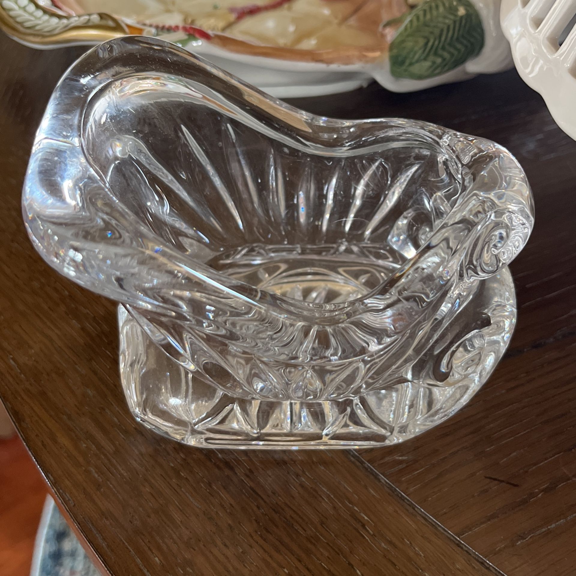 Vintage Lead Crystal Sleigh  Have 2 Available Candy? Dish