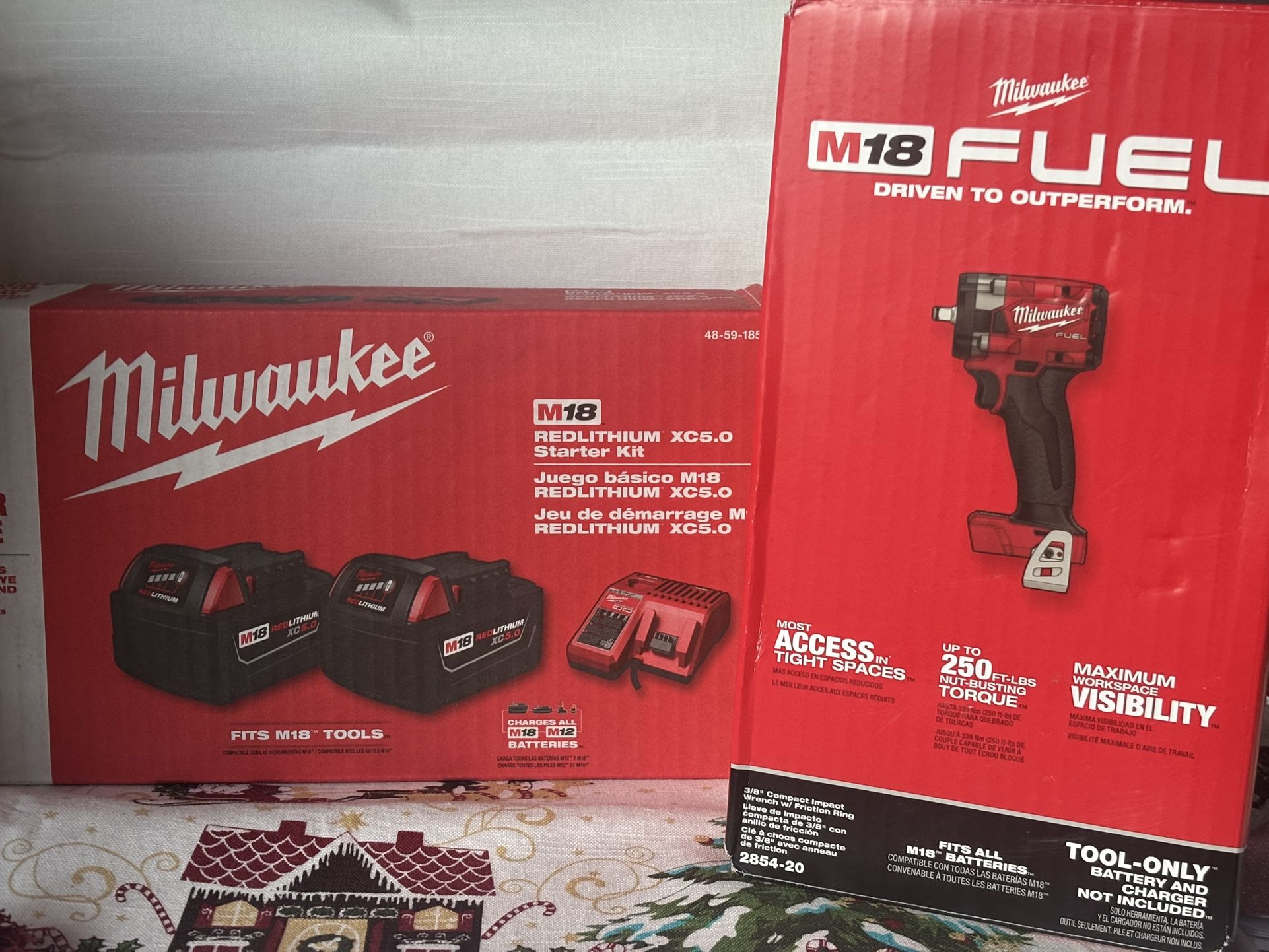 Milwaukee Drill Gun, Batteries And Charger.