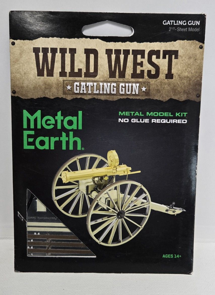 Fascinations Metal Earth Wild West Gatling Gun 3D Metal Model Kit