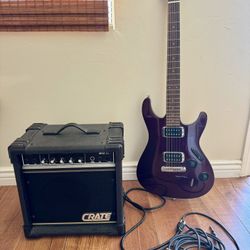 Ibanez S-Classic Guitar and Crate Amp
