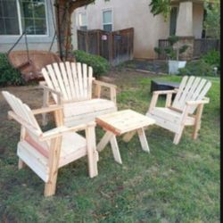 Wood Patio Furniture Set Wooden Outdoor Patio Furniture Brand New Handmade 🚎🚛🚗🆕
