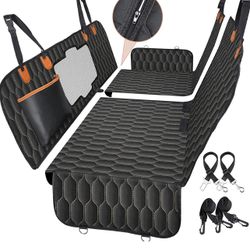 6-in-1 Dog Car Seat Cover for Back Seat, 100% Waterproof Car Hammock for Dogs, Scratchproof Nonslip Car Pet Seat Cover,