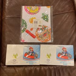 Super Mario Gift Wrapping And Mario Kart Birthday Cards Sealed