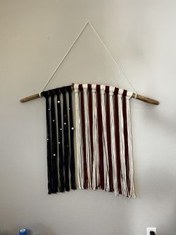 American Flag Style Macrame Wall Art