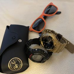 Bundle Deal Sunglasses & Watches!! Ray bans And Gshock