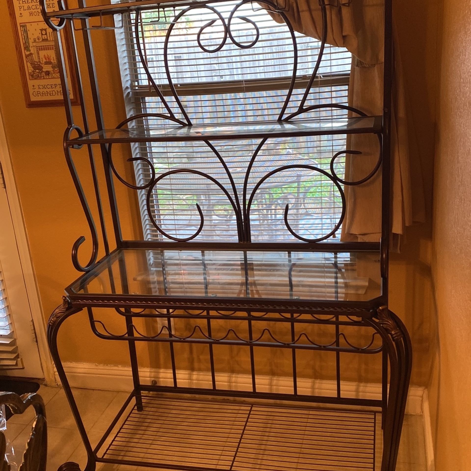 Wrought Iron Bakers Rack