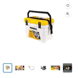 Frabill Magnum Bait Station 13 Quart Live 13 quart, White and Yellow 