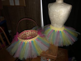 Matching tutu and Easter basket