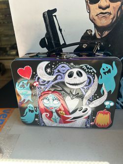 Tin company Nightmare Before Christmas metal  Lunch Box 9” by 7” by 3 1/2”