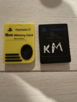 (2) PlayStation 2 8mb Cards
