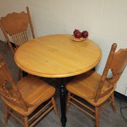 3 Chair Table The Extra Spot Id For The High Chair Asking $50