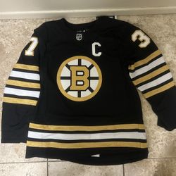 ADIDAS BOSTON BRUINS JERSEY SIZE 52 $230 PATRICE BERGERON 100th ANN. IM8285