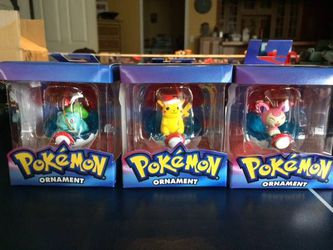 Ornaments-Pokemon collectibles-6 different ones