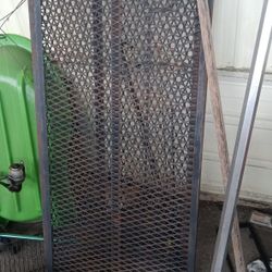 Two Expanded Steel Great Panels Perfect To Make A Barbecue Pit.