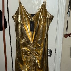 Pretty Little Things Gold Dress
