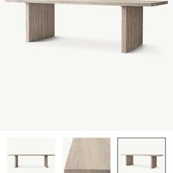 Restoration Hardware Oak Dining Table And Bench 