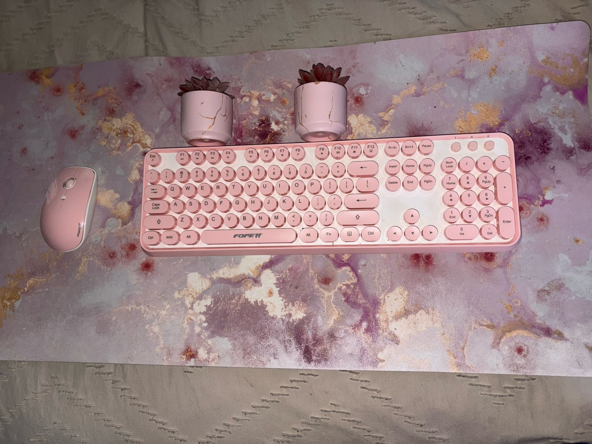 Wireless keyboard and mouse set.
