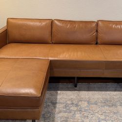 West Elm MCM -Axel Couch and Ottoman