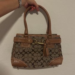 Coach canvas LEATHER-signature -TOTE-BAG-10625  (1300