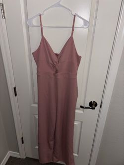 Blue Rain Dusty Rose Spaghetti Strap Jumpsuit - Size L
