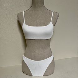 New With Tags Kendall + Kylie 2-piece White Bikini Set, Size Small