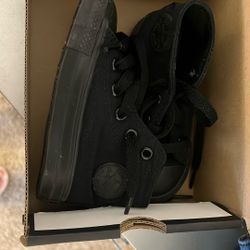 All Black Converse-high tops