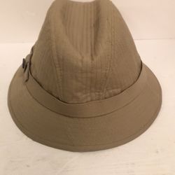 Vintage Totes Fedora Bucket Har Khaki Tan Mens Large outdoors fishing or everyday hat  collapsible wear to block sun, fishing, watch the rain roll rig